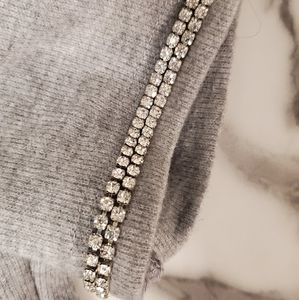 Zara grey shirt with Rhinestones